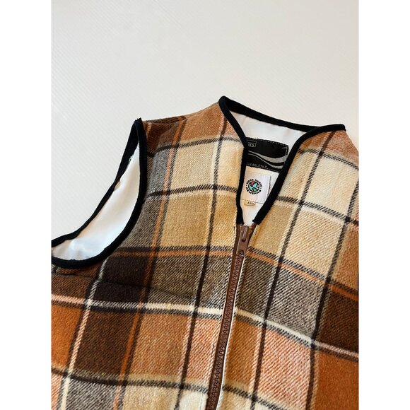 Rework Wool Plaid Puffer Vest - Picture 3 of 9